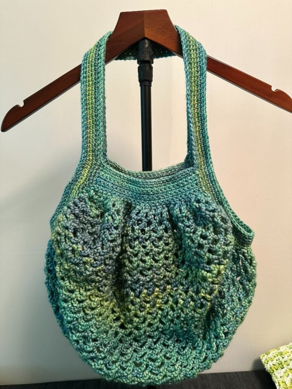 Market Bag- Cotton Blend. Hand Crochet